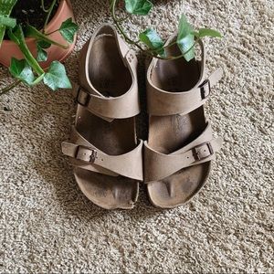 Birkis Tan w/ Copper Buckles Vegan Birkenstock’s